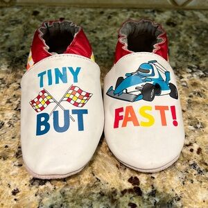 ROBEEZ 12-18 months checkered/ race car leather shoes